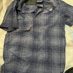 Outdoor Research Men's Gray Plaid Button Down Shirt